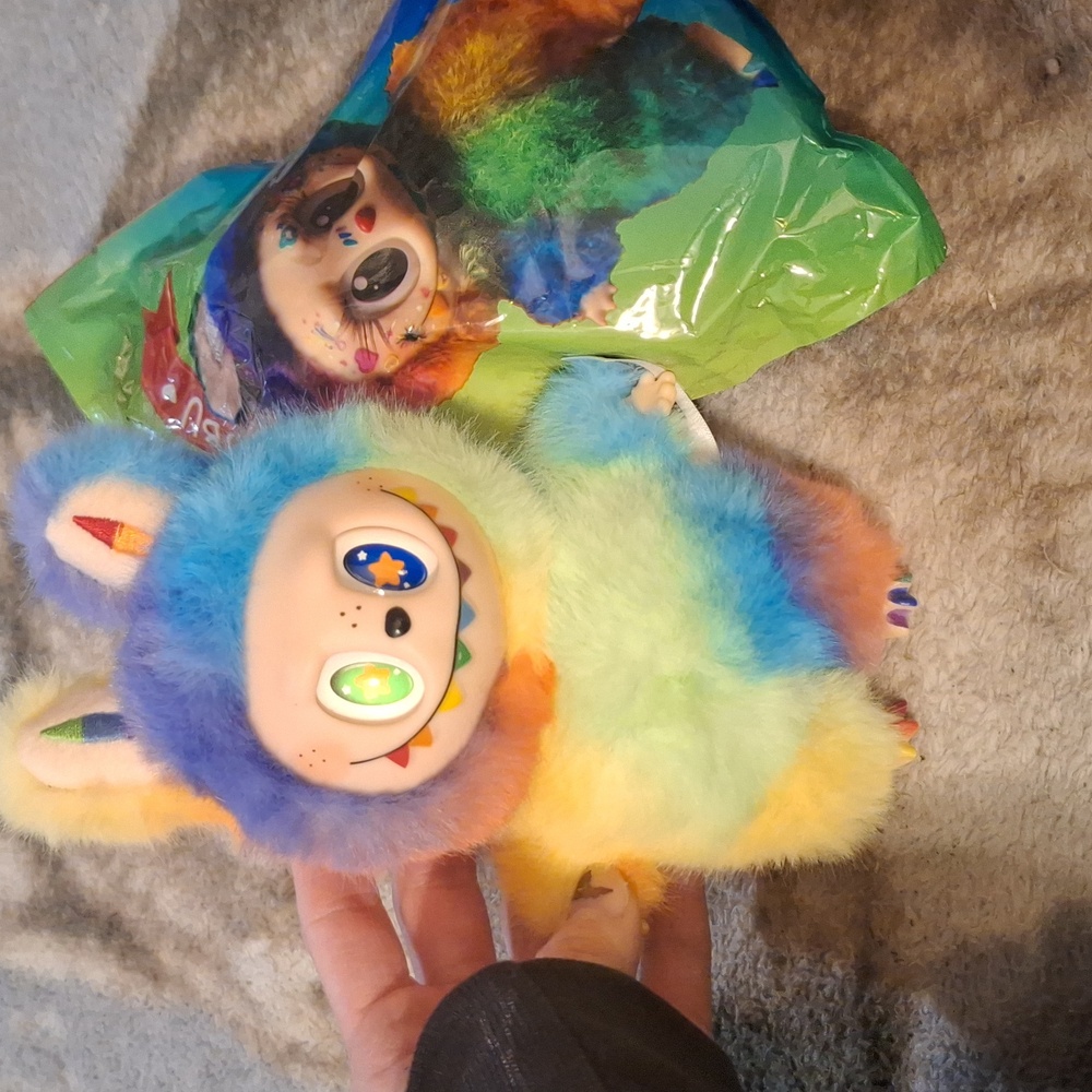 RARE RAINBOW LABUBU NEW UNOPENED BAG NO BOX Colorful Plush Monster Keychain